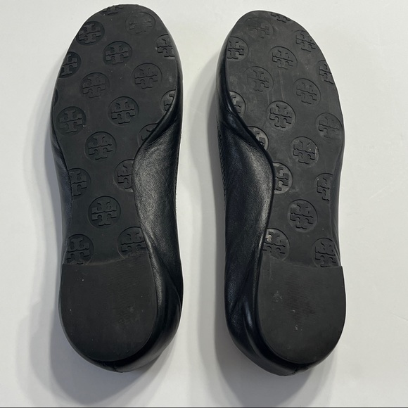 Tory Burch Flats Black with Gold Emblem - Picture 7 of 14